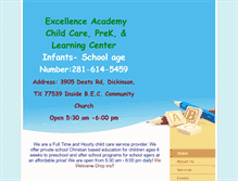 Tablet Screenshot of excellenceacademy.org